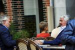 Amsterdam 28 augustsu 2013
Frank Wisse en Pieter Storms op terras.
Peter Smulders bv