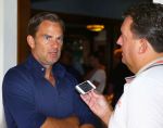 Zandvoort, 7 Augustus 2013
KLM Charity Challenge gespeeld op de Kennemer Golfclub met veel BN-ers.
Ronald de Boer in gesprek met Edwin Bredius
Foto Peter Smulders BV