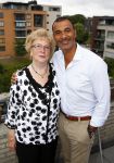Amsterdam 1 september 2013
Ruud Gullit viert zijn 51e verjaardag thuis met zijn moeder zijn vriendin Maggie Jiminez en zijn kinderen Felicity Jermaine Joelle en Maxim