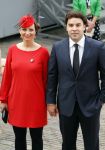 Den Haag 16 september 2014
Prinsjesdag met oa Koning Willem Alexander Koningin Maxima prinses Laurentien en prins Constantijn. Gouden Koets op het binnenhof. DEN HAAG - Zwangere Fleur Agema en haar partner en oud PVV-kamerlid Leon de Jong