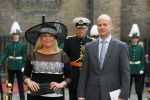 Den Haag 16 september 2014
Prinsjesdag met oa Koning Willem Alexander Koningin Maxima prinses Laurentien en prins Constantijn. Gouden Koets op het binnenhof. Jeanine Hennis-Plasschaert  met man