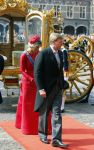 Den Haag 16 september 2014
Prinsjesdag met oa Koning Willem Alexander Koningin Maxima prinses Laurentien en prins Constantijn. Gouden Koets op het binnenhof.