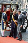 Den Haag 16 september 2014
Prinsjesdag met oa Koning Willem Alexander Koningin Maxima prinses Laurentien en prins Constantijn. Gouden Koets op het binnenhof.