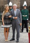 Den Haag 16 september 2014
Prinsjesdag met oa Koning Willem Alexander Koningin Maxima prinses Laurentien en prins Constantijn. Gouden Koets op het binnenhof. Ruud Lubbers met kleindochter