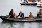 Amsterdam 19 augustus 2015 Div bn ers eten bij restaurant op brug bij sail. Buddy Jarie Robin Martens en Everon Jackson Hooi