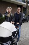 Amsterdam 1 september 2015 
Daniel v Zweden en zijn vriendin Stevie achter de kinderwagen met daarin zoontje Rasphael