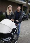Amsterdam 1 september 2015 
Daniel v Zweden en zijn vriendin Stevie achter de kinderwagen met daarin zoontje Rasphael