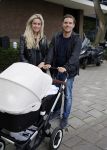 Amsterdam 1 september 2015 
Daniel v Zweden en zijn vriendin Stevie achter de kinderwagen met daarin zoontje Rasphael