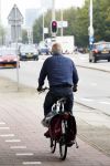 Den Haag 31 augustus 2015
Dolf de Vries op de fiets in Den Haag