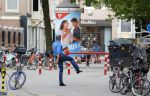 Amsterdam 21 augustus 2015 
Dries en Honoria Roelvink gaan in de nieuwe blushing van Gordon in Amsterdam een koffie drinken.
Dries en Honoria zijn binnenkort 5 jaar getrouwd