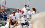 Amsterdam 19 augustus 2015
Milika Peterzon en Jurgen Smit met vrienden op de boot tijdens Sail 2015