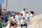 Amsterdam 19 augustus 2015
Milika Peterzon en Jurgen Smit met vrienden op de boot tijdens Sail 2015