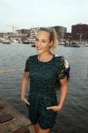Amsterdam 19 augustus 2015 
Div bn ers eten bij restaurant op brug bij sail. Kimberley Klaver met Guido Spek