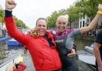 Amsterdam 6 september 2015
ALS Amsterdam City Swim in de grachten van Amsterdam met veel bekende nederlanders.
Mariska Bauer met Frans en zonen Christiaan en Jan