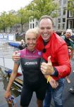 Amsterdam 6 september 2015
ALS Amsterdam City Swim in de grachten van Amsterdam met veel bekende nederlanders.
Mariska Bauer met Frans en zonen Christiaan en Jan