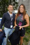 Amsterdam 6 september 2015
ALS Amsterdam City Swim in de grachten van Amsterdam met veel bekende nederlanders.
Mariska Hulscher kwam met vriend Toon en zijn kinderen