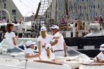 Amsterdam 19 augustus 2015
Milika Peterzon en Jurgen Smit met vrienden op de boot tijdens Sail 2015