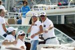 Amsterdam 19 augustus 2015
Milika Peterzon en Jurgen Smit met vrienden op de boot tijdens Sail 2015
