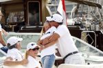 Amsterdam 19 augustus 2015
Milika Peterzon en Jurgen Smit met vrienden op de boot tijdens Sail 2015