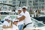 Amsterdam 19 augustus 2015
Milika Peterzon en Jurgen Smit met vrienden op de boot tijdens Sail 2015