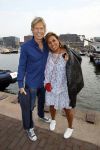 Amsterdam 19 augustus 2015 
Div bn ers eten bij restaurant op brug bij sail. Patty Brard met Antoine