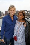 Amsterdam 19 augustus 2015 
Div bn ers eten bij restaurant op brug bij sail. Patty Brard met Antoine