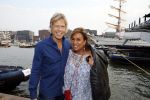 Amsterdam 19 augustus 2015 
Div bn ers eten bij restaurant op brug bij sail. Patty Brard met Antoine