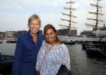Amsterdam 19 augustus 2015 
Div bn ers eten bij restaurant op brug bij sail. Patty Brard met Antoine