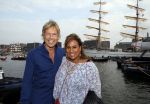 Amsterdam 19 augustus 2015 
Div bn ers eten bij restaurant op brug bij sail. Patty Brard met Antoine