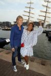Amsterdam 19 augustus 2015 
Div bn ers eten bij restaurant op brug bij sail. Patty Brard met Antoine