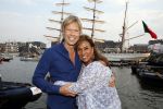 Amsterdam 19 augustus 2015 
Div bn ers eten bij restaurant op brug bij sail. Patty Brard met Antoine