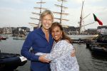 Amsterdam 19 augustus 2015 
Div bn ers eten bij restaurant op brug bij sail. Patty Brard met Antoine