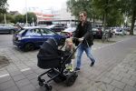 Amsterdam 1 september 2015 
Ronald de Boer met dochter achter de kinderwagen