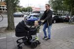 Amsterdam 1 september 2015 
Ronald de Boer met dochter achter de kinderwagen