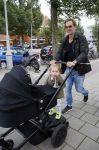 Amsterdam 1 september 2015 
Ronald de Boer met dochter achter de kinderwagen