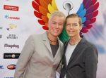 Amsterdam 29 juni 2015
Rainbow awards in Tuschinski.
politevoorlichtster Ellie Lust en partner