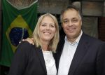 Amsterdam 28 juni 2016 
Presentatie Princess koffers voor het Nederlandse team voor de olympische spelen van Rio de Janeiro. aad en Dorien Ouborg
