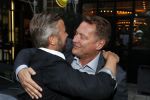 Amsterdam 2 september 2016
Diner voor Albert Verlinde met zijn oud rtl boulevard collega's bij le Garage. Albert met Winston Gerschtanowitz