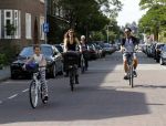 Amsterdam 3 september 2016 
Beertje v Beers met man en dochter op de fiets