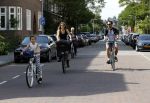 Amsterdam 3 september 2016 
Beertje v Beers met man en dochter op de fiets