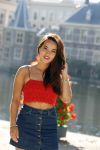 Den Haag 25 augustus 2015
Bibi Breijman bij de hofvijver in Den Haag. Bibi vlogt tegenwoordig.