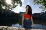 Den Haag 25 augustus 2015
Bibi Breijman bij de hofvijver in Den Haag. Bibi vlogt tegenwoordig.