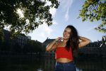 Den Haag 25 augustus 2015
Bibi Breijman bij de hofvijver in Den Haag. Bibi vlogt tegenwoordig.