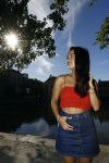 Den Haag 25 augustus 2015
Bibi Breijman bij de hofvijver in Den Haag. Bibi vlogt tegenwoordig.