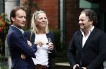 Amsterdam 28 juni 2016 
Presentatie Princess koffers voor het Nederlandse team voor de olympische spelen van Rio de Janeiro. Frank Houben met Dorien Ouborg en Lodewijk Varossiau