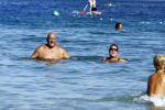 ibiza 19 augustus 2016
Herman den Blijker en zijn vrouw Jacqueline met zoon Matz op vakantie op ibiza.