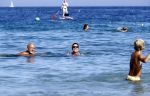 ibiza 19 augustus 2016
Herman den Blijker en zijn vrouw Jacqueline met zoon Matz op vakantie op ibiza.