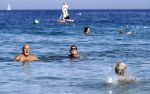 ibiza 19 augustus 2016
Herman den Blijker en zijn vrouw Jacqueline met zoon Matz op vakantie op ibiza.