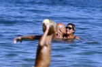 ibiza 19 augustus 2016
Herman den Blijker en zijn vrouw Jacqueline met zoon Matz op vakantie op ibiza.