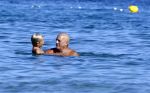ibiza 19 augustus 2016
Herman den Blijker en zijn vrouw Jacqueline met zoon Matz op vakantie op ibiza.